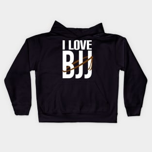 I love bjj brown belt Kids Hoodie